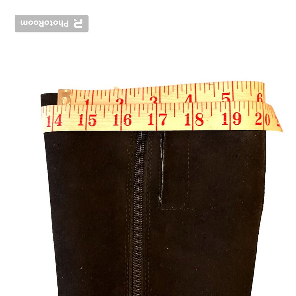 EUC NINE WEST Black Suede Tall Boots Lynol 6.5 M - Picture 4 of 11